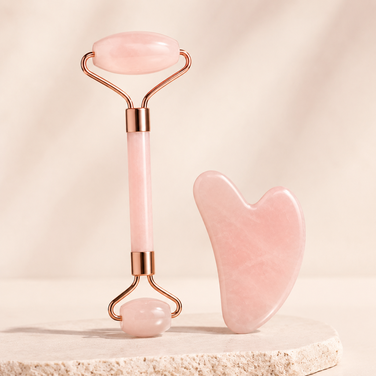 Ritual Glow™ – Set de Rodillo Facial y Gua Sha
