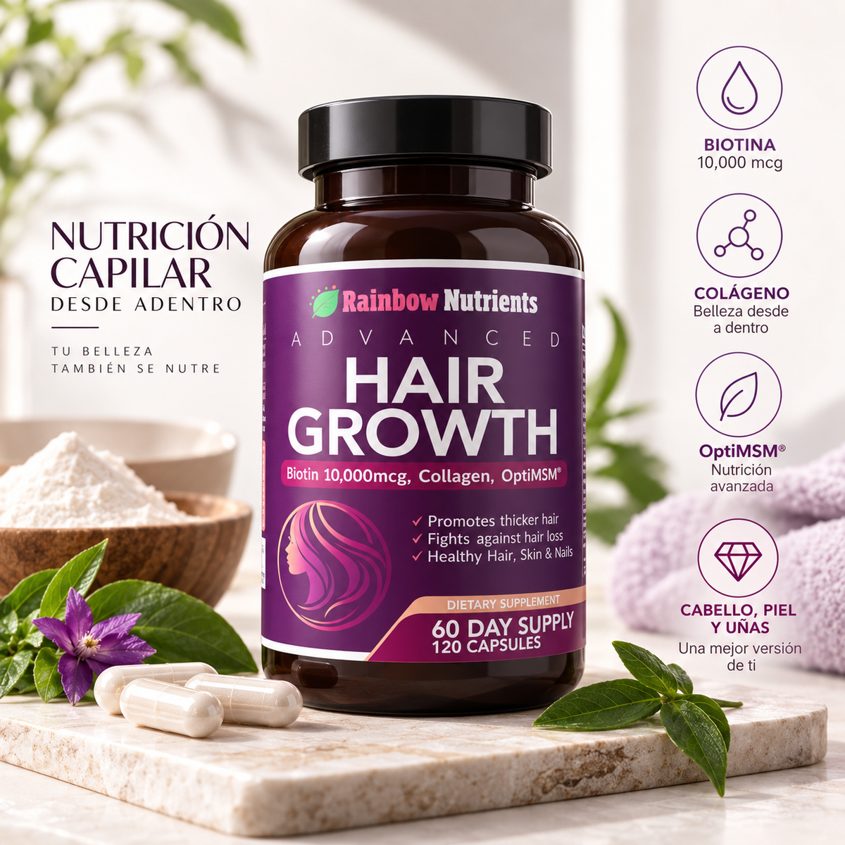 Hair Growth Advanced™ – Fórmula de Nutrición Capilar